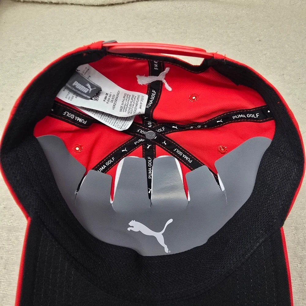 Puma Mercedes Benz Hat Mens Red F1 Racing Snapback Cap NEW